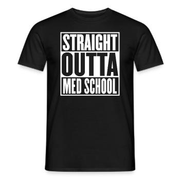 Straight Outta Med School Abschlussfeier Lustig - Männer T-Shirt - Schwarz - Vorne - AI Model Male 178 light (178cm)