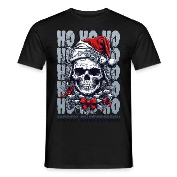 Squelette de noêl - T-shirt homme - noir - Devant - AI Model Male 178 light (178cm)