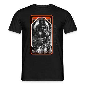 Geist Halloween Dark Hirsch Geister Horror Wald - Männer T-Shirt - Schwarz - Vorne - AI Model Male 178 light (178cm)
