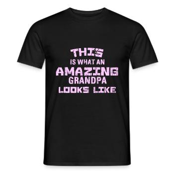 THIS IS WHAT AN AMAZING GRANDPA LOOKS LIKE - Männer T-Shirt - Schwarz - Vorne - AI Model Male 178 light (178cm)