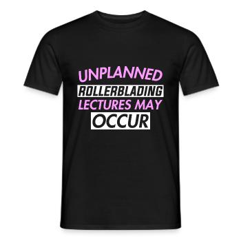 DES CONFÉRENCES IMPRÉVUES SUR LE PATIN À ROUES ALIGNÉES PEUVENT AVOIR LIEU - T-shirt homme - noir - Devant - AI Model Male 178 light (178cm)