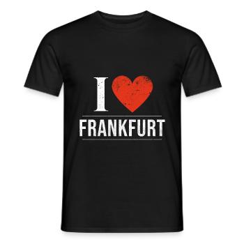 Ich liebe Frankfurt am Main - Männer T-Shirt - Schwarz - Vorne - AI Model Male 178 light (178cm)