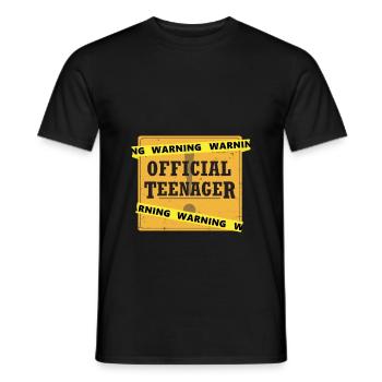 Warning Official Teenager - Men's T-Shirt - black - Front - AI Model Male 178 light (178cm)