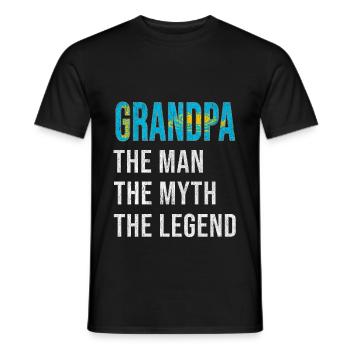 Kazakhstan Opa Legend Vatertag - Männer T-Shirt - Schwarz - Vorne - AI Model Male 178 light (178cm)