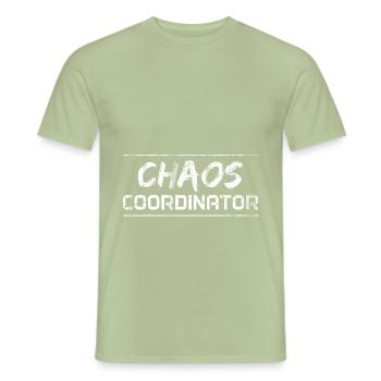 Coordinateur chaos - T-shirt homme - vert sauge - Devant - AI Model Male 178 light (178cm)