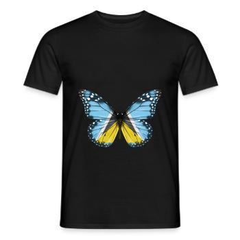 Butterfly Flag Of St Lucia - Men's T-Shirt - black - Front - AI Model Male 178 light (178cm)