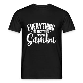 Samba - Männer T-Shirt - Schwarz - Vorne - AI Model Male 178 light (178cm)