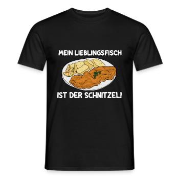 Mein Lieblingsfisch Ist der Schnitzel - Männer T-Shirt - Schwarz - Vorne - AI Model Male 178 light (178cm)