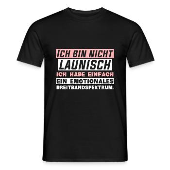Ich bin nicht launisch ich habe einfach ein emotio - Männer T-Shirt - Schwarz - Vorne - AI Model Male 178 light (178cm)
