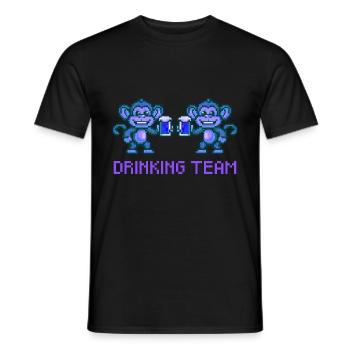 Monkey Drinking Team Beer Party - T-shirt homme - noir - Devant - AI Model Male 178 light (178cm)
