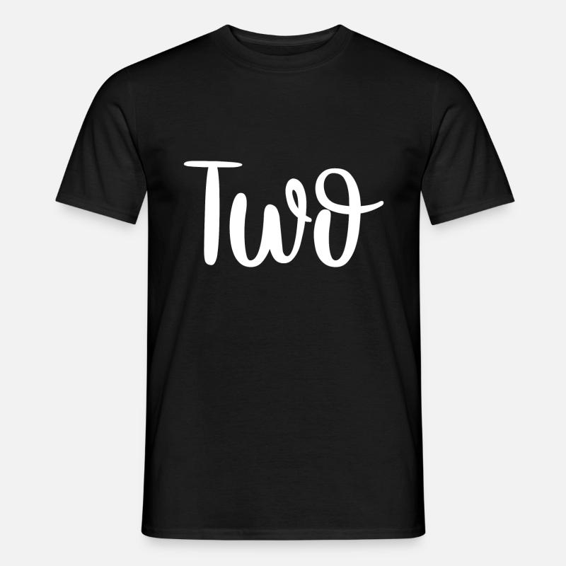 Two - Männer T-Shirt - Schwarz