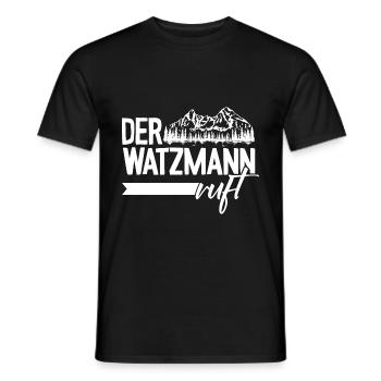 Der Watzmann ruft Berchtesgaden Gipfel Wandern - Männer T-Shirt - Schwarz - Vorne - AI Model Male 178 light (178cm)