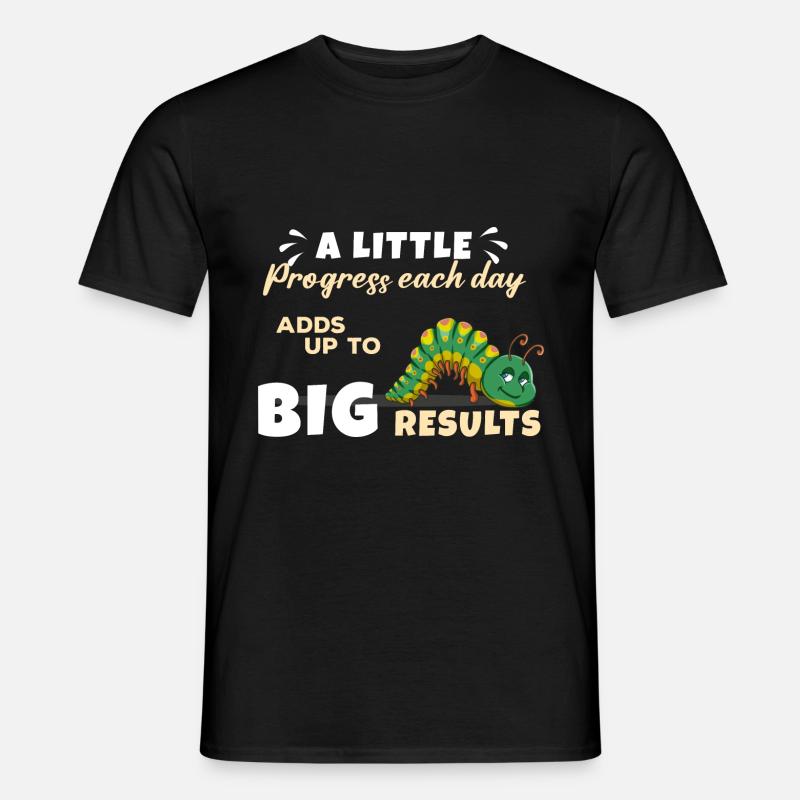 Raupe - Männer T-Shirt - Schwarz