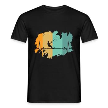 Kitesurfing - Männer T-Shirt - Schwarz - Vorne - AI Model Male 178 light (178cm)