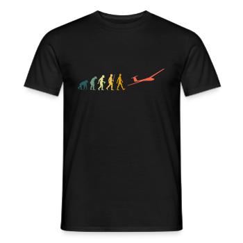 Planeur Evolution Pilot Planeur retro - T-shirt homme - noir - Devant - AI Model Male 178 light (178cm)