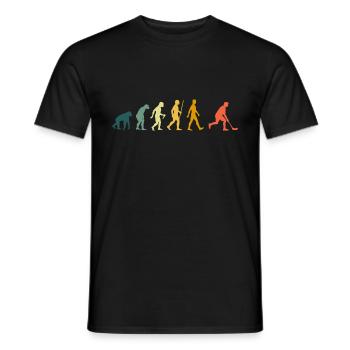 Unihockey Evolution Floorball Retro - T-shirt homme - noir - Devant - AI Model Male 178 light (178cm)