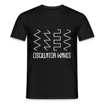 Retro Synthesizer Keyboard Synth Waves - Männer T-Shirt - Schwarz - Vorne - AI Model Male 178 light (178cm)