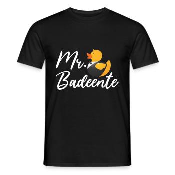 Badeente Gummiente - Männer T-Shirt - Schwarz - Vorne - AI Model Male 178 light (178cm)