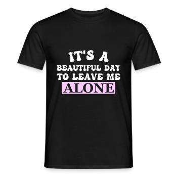 C’EST UNE BELLE JOURNÉE POUR ME LAISSER TRANQUILLE - T-shirt homme - noir - Devant - AI Model Male 178 light (178cm)