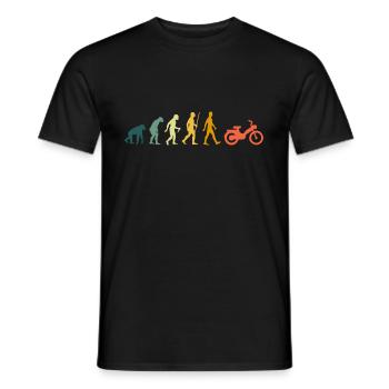 Cyclomoteur Evolution Cyclomoteur Conducteur de cyclomoteur Rétro - T-shirt homme - noir - Devant - AI Model Male 178 light (178cm)