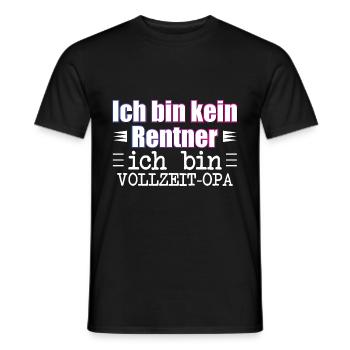 Ich bin kein Rentner ich bin VOLLZEIT-OPA - Männer T-Shirt - Schwarz - Vorne - AI Model Male 178 light (178cm)