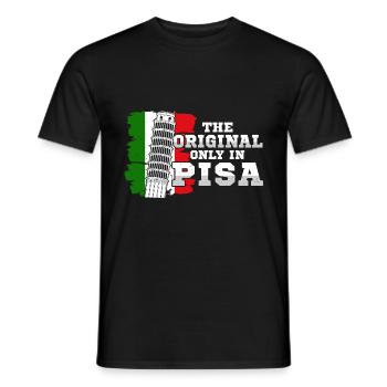 Schiefe Turm von Pisa Spruch Italien - Männer T-Shirt - Schwarz - Vorne - AI Model Male 178 light (178cm)