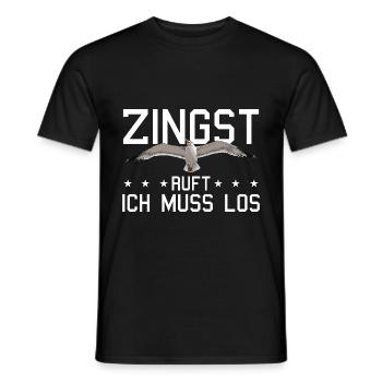 Zingst ruft Anker Ostsee Fischland - Männer T-Shirt - Schwarz - Vorne - AI Model Male 178 light (178cm)