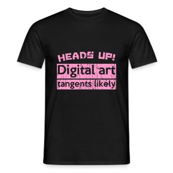 Heads Digital art tangents likely - Männer T-Shirt - Schwarz - Vorne - AI Model Male 178 light (178cm)