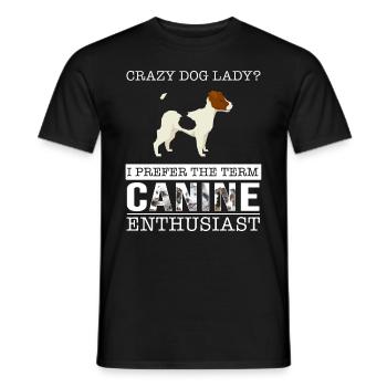 Crazy Jack Russell Terrier Dog Lady I Prefer The - Men's T-Shirt - black - Front - AI Model Male 178 light (178cm)