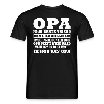 Opa mijn beste vriend - T-shirt homme - noir - Devant - AI Model Male 178 light (178cm)