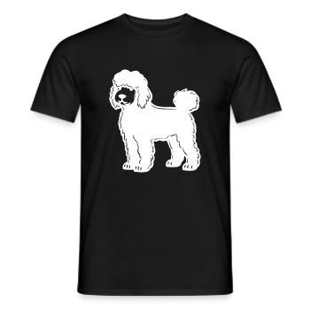 Poodle Dog Silhouette - Men's T-Shirt - black - Front - AI Model Male 178 light (178cm)