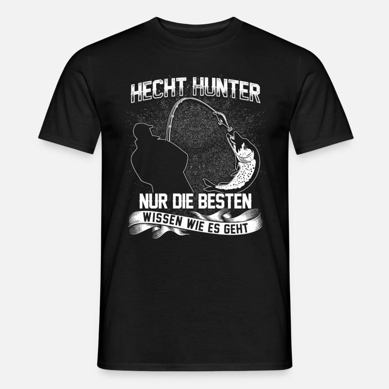Angeln - Hecht Hunter - Männer T-Shirt - Schwarz
