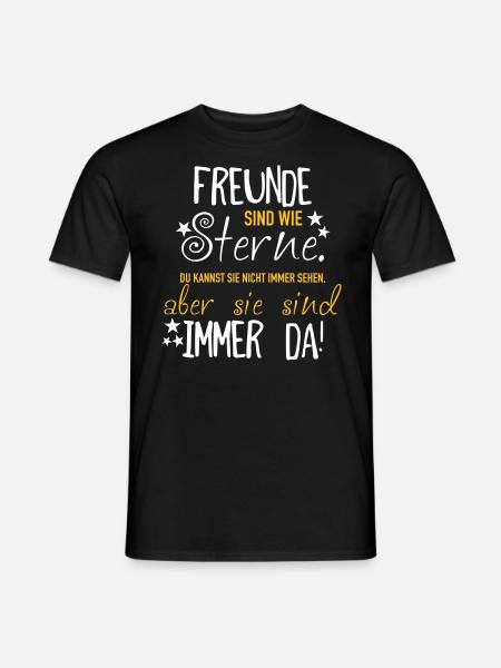 Freunde sind wie Sterne - Männer T-Shirt - Schwarz