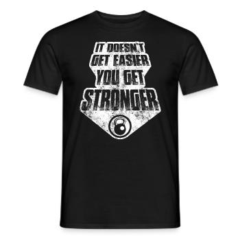 You get stronger - workout - fitness - EN - T-shirt homme - noir - Devant - AI Model Male 178 light (178cm)