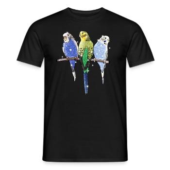 Wellensittich Sittich Vogel Papagei Tier - Männer T-Shirt - Schwarz - Vorne - AI Model Male 178 light (178cm)