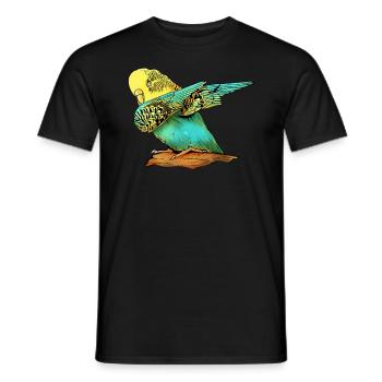 Perruche Perruche Perruche Oiseau Animal - T-shirt homme - noir - Devant - AI Model Male 178 light (178cm)