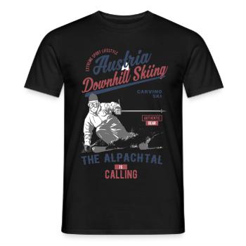 Alpachtal Austria Snowboard Ski Extreme Sport - Männer T-Shirt - Schwarz - Vorne - AI Model Male 178 light (178cm)