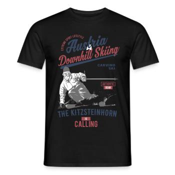 Kitzsteinhorn Austria Snowboard Ski Extreme Design - Männer T-Shirt - Schwarz - Vorne - AI Model Male 178 light (178cm)