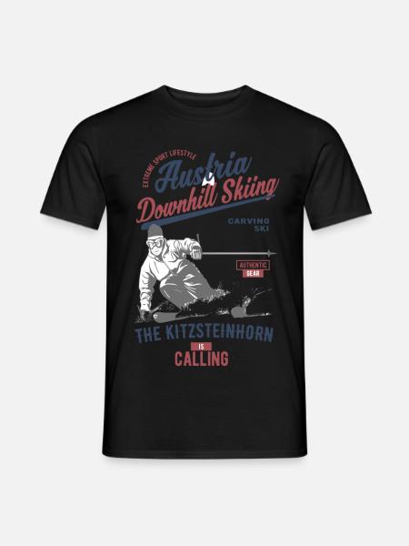 Kitzsteinhorn Austria Snowboard Ski Extreme Design - Männer T-Shirt - Schwarz