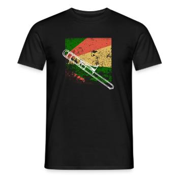 trombone - T-shirt homme - noir - Devant - AI Model Male 178 light (178cm)