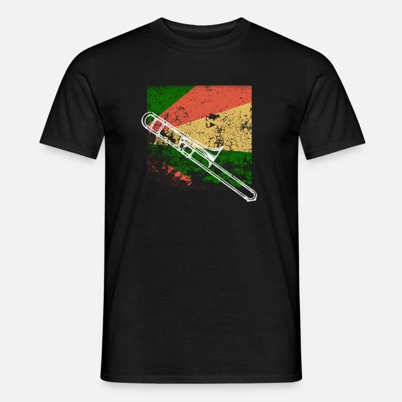 posaune - Männer T-Shirt - Schwarz