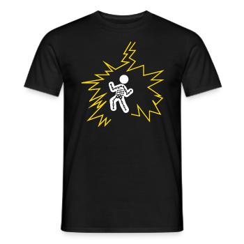lightning strike - Men's T-Shirt - black - Front - AI Model Male 178 light (178cm)