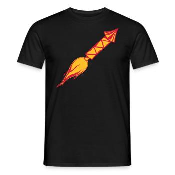 les flammes brûlent chaud rapide ra - T-shirt homme - noir - Devant - AI Model Male 178 light (178cm)