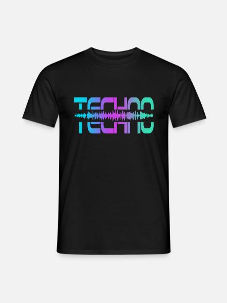 Techno Rave Raver - Männer T-Shirt - Schwarz
