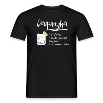 caipirinha | Cocktail Longdrink Bartender bar - Men's T-Shirt - black - Front - AI Model Male 178 light (178cm)