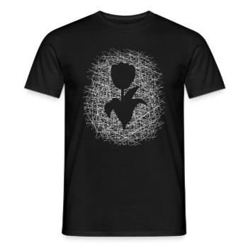Fleur fleur tulipe - T-shirt homme - noir - Devant - AI Model Male 178 light (178cm)