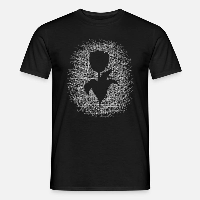 Fleur fleur tulipe - T-shirt homme - noir