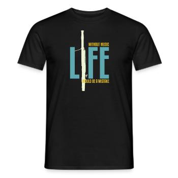 Cadeau d'instrument basson basson - T-shirt homme - noir - Devant - AI Model Male 178 light (178cm)