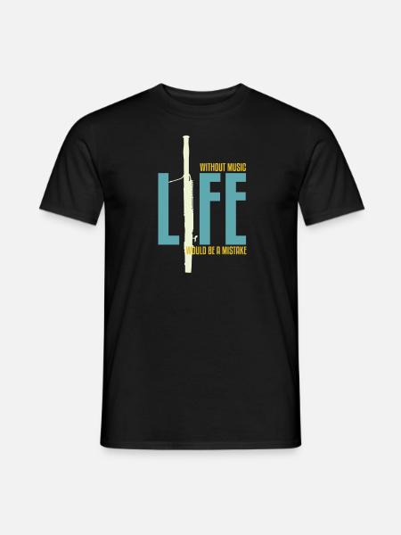 Bassoon fagott instrument geschenk - Männer T-Shirt - Schwarz