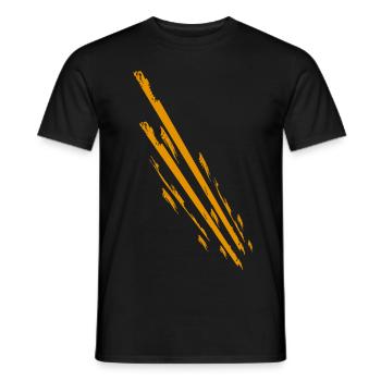 Lines for sporty clothing and outfit - Men's T-Shirt - black - Front - AI Model Male 178 light (178cm)
